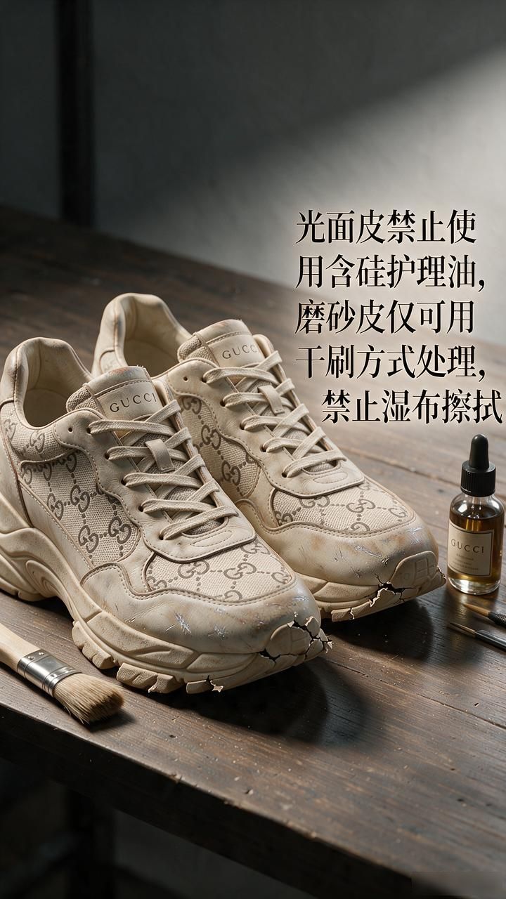 古驰老爹鞋皮面修复方法_老爹鞋损伤处理技巧_古驰GUCCI老爹鞋修复翻新